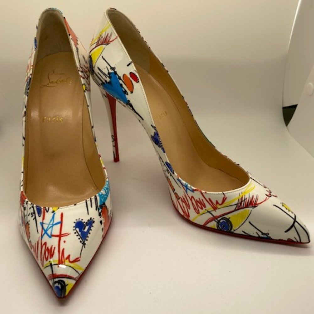 Christian Louboutin White Graffiti So kate